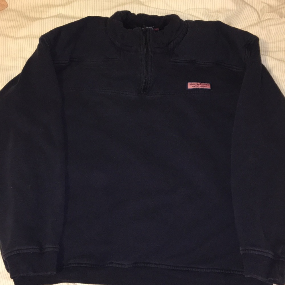 Navy vineyard vine half zip sweater Size L
